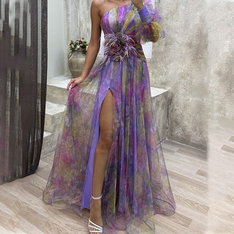 Women's Tulle Irregular Gown Dresses