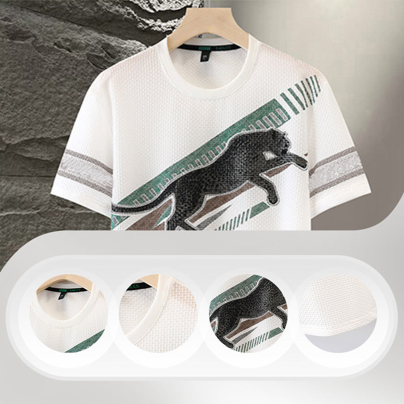 ⏳ Limited time 50% off! 💥Men's Printed Round Neck Short Sleeve T-shirt
