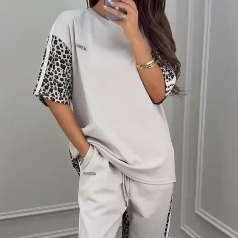 💖Last Day 50% OFF💖Leopard Print Patchwork Sweatshirt