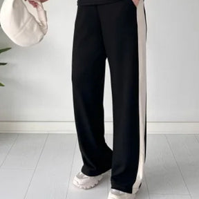 💖Limited Sale💖Open Collar Patchwork Wide Leg Pants Casual Set