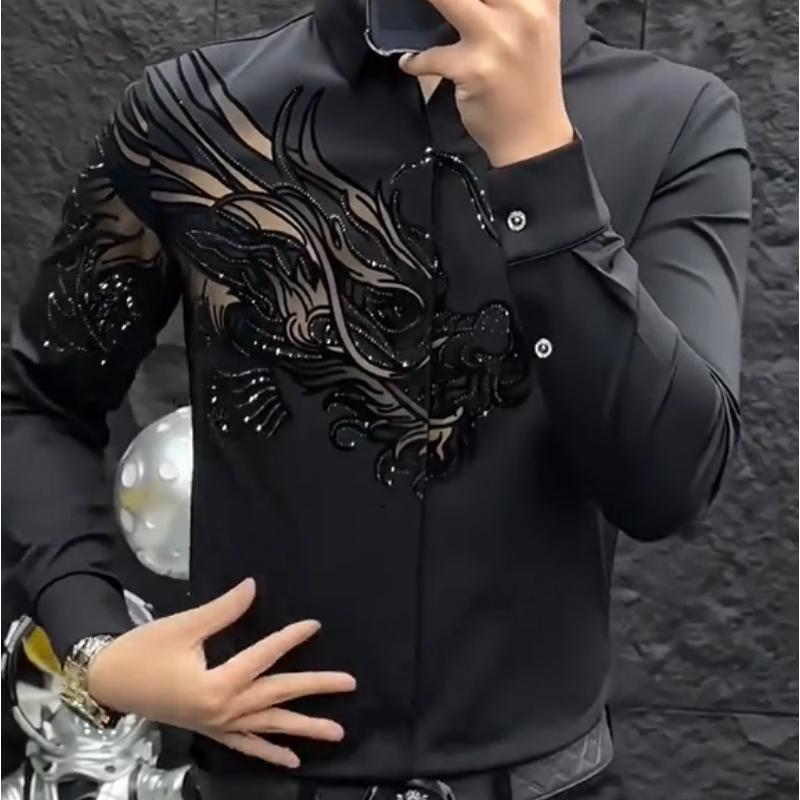 Men's Slim Fit Stylish Printed Shirt