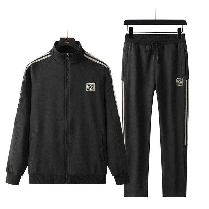 🔥Hot Sale Offer: 50% Off-Men's Casual Striped Tracksuit 2-Piece Set