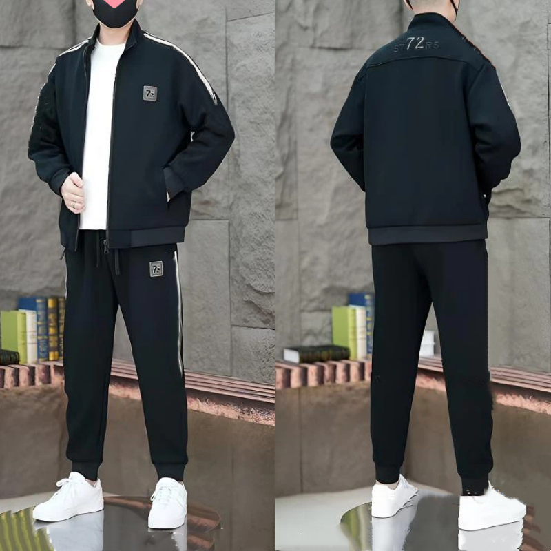 🔥Hot Sale Offer: 50% Off-Men's Casual Striped Tracksuit 2-Piece Set