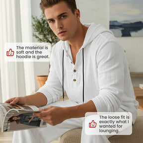 🔥Men's Hooded Casual Loose Top & Pants 2-Piece Set