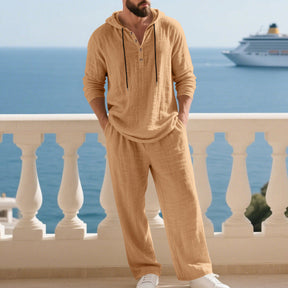 🔥Men's Hooded Casual Loose Top & Pants 2-Piece Set