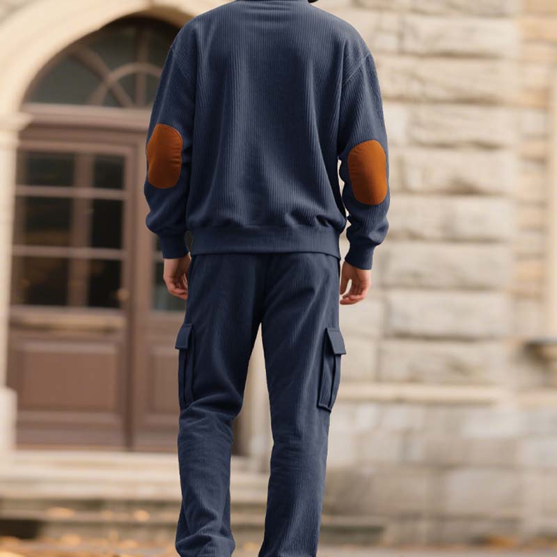 🔥Hot Sale Offers-Men’s Trendy Pullover and Cargo Pants 2-Piece Set