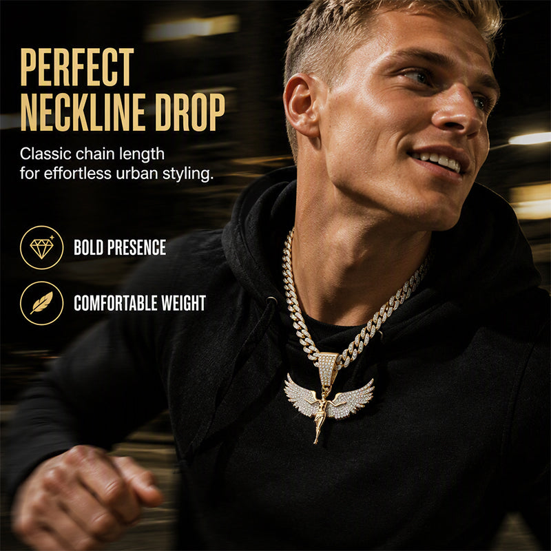 Men's Sprakling Rhinestone Pendant Necklace