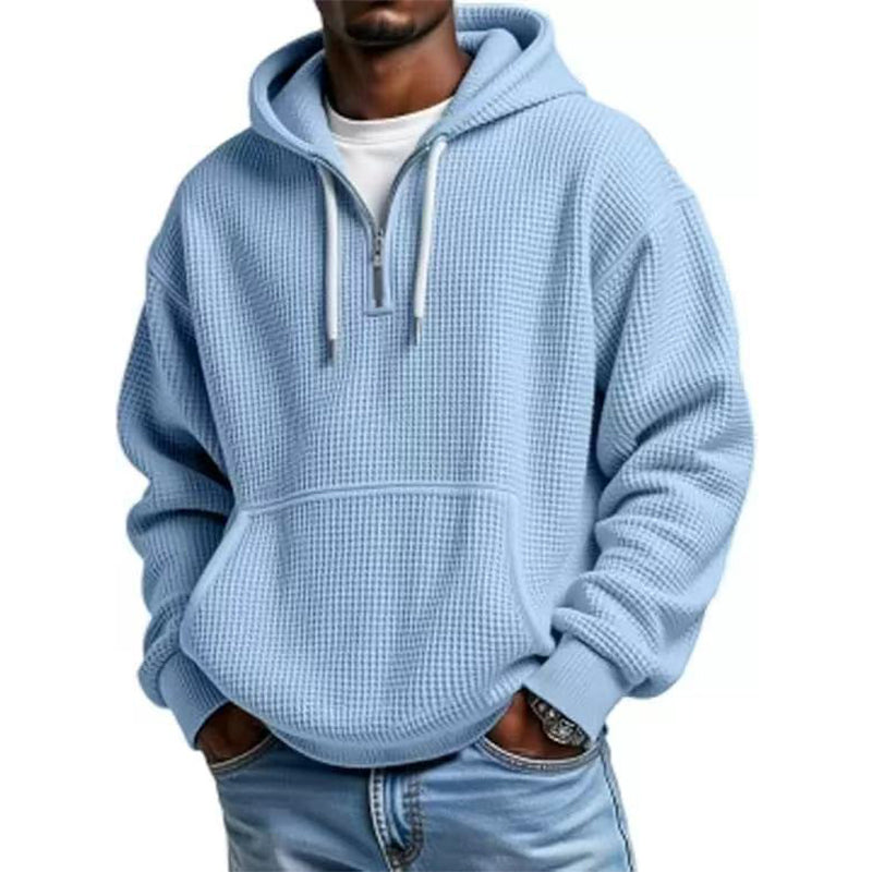 👖 LIMITED-TIME 50% OFF! ✨Men's Knit Quarter-Zip Hoodie Sweatshirt