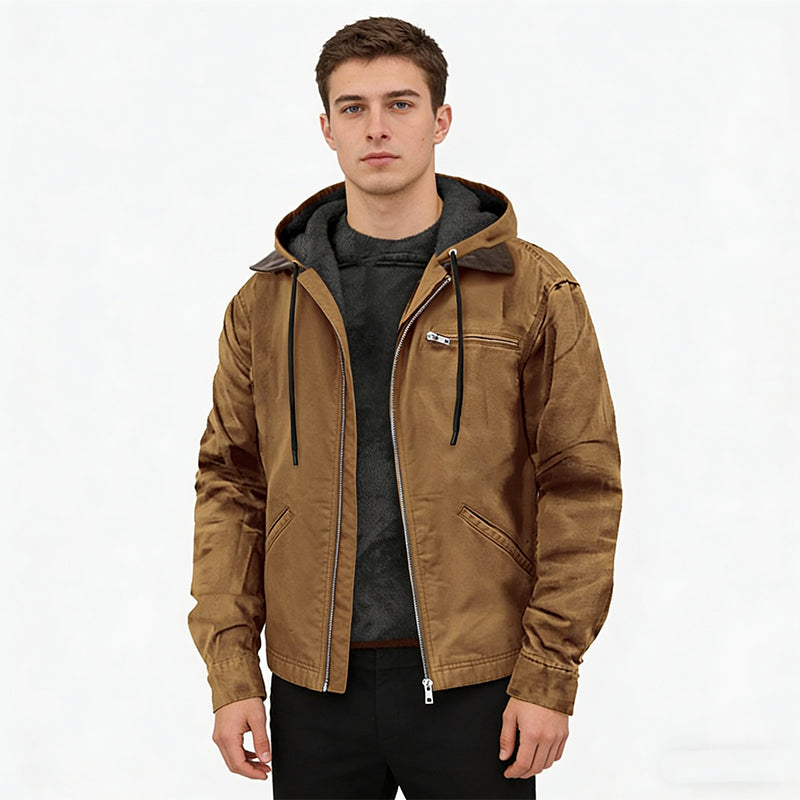 Men's Warm Hooded Work Jacket