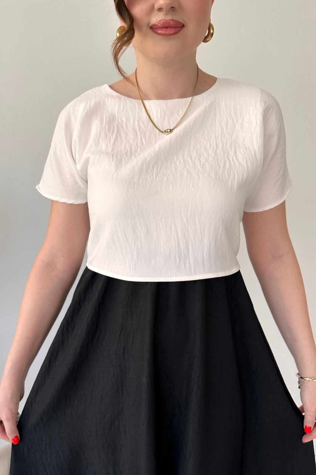 Effortless Two-Tier Midi Dress