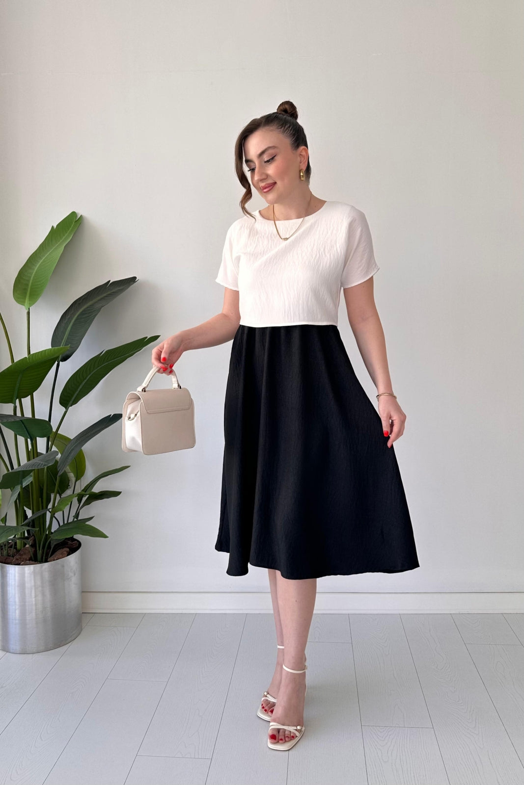 Effortless Two-Tier Midi Dress