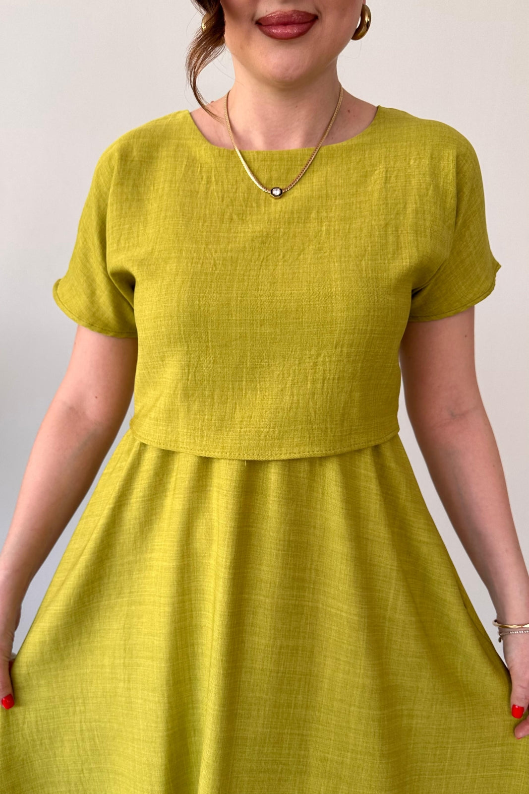 Effortless Two-Tier Midi Dress